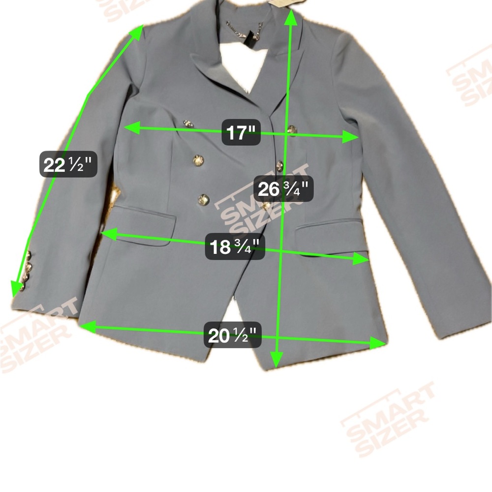 White House Black Market Blue Blazer with Notched Lapels - Picture 5 of 5